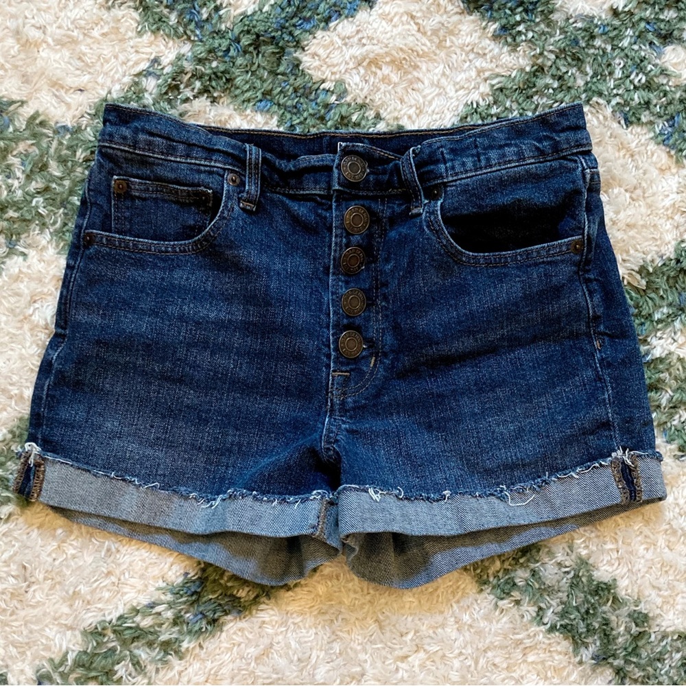 GAP Cuffed High Rise Denim Shorts